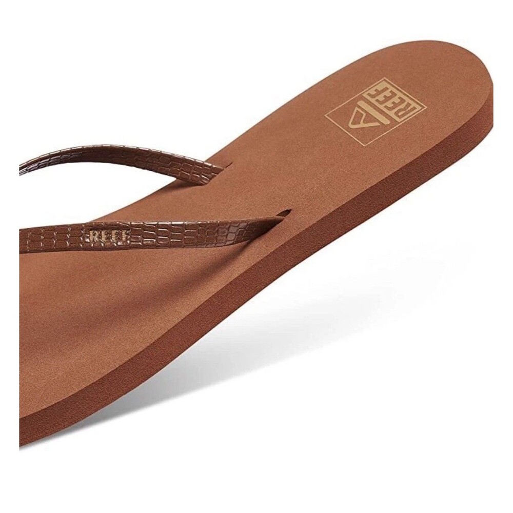 Woman Reef Bliss Nights Flip Flops Sandal Brown Brunette Sz 10 Brand New - Picture 4 of 7